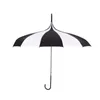 黒と白の雨の傘の女性ビッグ大きな長いハンドルゴシッククラシック風力塔パゴダスタイルクイックデリバリー7135629