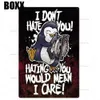 Crazy Penguin Metal Tin Sign Funny Metal Poster Iron Målning Heminredning Dekorativ metallplatta Väggdekor2699150