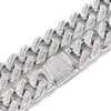 Bling gelado fora Chain Cubana 16-24 "15mm AAA Cubic Zirconia Colar para Homens Presentes Moda Hip Hop Cz Colares Jóias