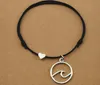 20 teile/lose Mode Rot Schwarz Schnur String Handgemachte Herz Liebe Ozean Welle Charme Freundschaft Armbänder Frauen Männer Strand Segeln Schmuck geschenke