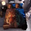 2020 Herfst Dekbedovertrek Sets Leopard Tiger Lion Wolf 3D Digital Printing Quilt Cover Bed Duvet Quilt Cover Sets Beddengoed Set