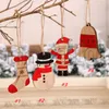 جديد عيد الميلاد زينة عيد الميلاد ثلج سانتا كلوز قلادة صغيرة شجرة عيد الميلاد زخرفة مع woodiness صغيرة هدية قلادة T500279