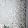 거실 침실에 대 한 회색 기하학적 벽지 침실 회색 흰색 무늬 현대 디자인 벽 종이 롤 홈 장식 1