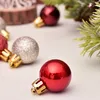 Árvore de Natal 99pcs / lot bolas enfeites para 3cm de suspensão Bola de Ouro Champagne-de-rosa vermelho metálico Bolas de Natal Decor