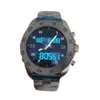 Nieuwe professionele herenontwerper horloges multifunctionele elektronische kwartsbeweging Dual Time Zone Watch Montre de Luxe polshorloges C257N
