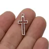 300 pièces Antique argent plaqué croix creuse breloques pendentifs pour Bracelet européen fabrication de bijoux bricolage à la main 12x24mm263Z