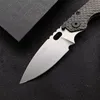 hot high end tactical folding knife d2 drop point stone wash blade tc4 titanium alloy handle pocket knives edc gear