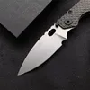 Hot High End Tactical Folding Kniv D2 Drop Point Stone Wash Blade TC4 Titan Alloy Handtag Pocket Knives EDC Gear