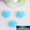 100/parti blandade f￤rger 10 mm plast rose blomma diy p￤rlor platt harts cabochon med paillette hantverk