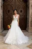 Kitty Chen 2021 Wedding Dresses Lace Appliqued Sequins Bridal Gowns V Neck Hollow Back Modern A Line Wedding Dress Vestidos De Novia