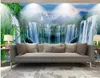 3d murales carta da parati per soggiorno cascata di bambù loto pittura di paesaggio sfondi paesaggi naturali sfondo wall5766868