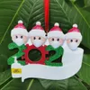 Wooden 2020 Christmas Ornaments Christmas Tree Ornaments DIY Names and Blessings Christmas Pendant Pendant Face Mask Snowman XD23981