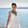 Sodigne Lace Aplikacja Bez Rękawów Illusion Beach Suknia ślubna Vintage Suknie ślubne Pluse Wielkość Koronki Suknie Naturalne