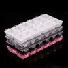 12 galler Tom lagringslåda Rhinestone Acrylic Crystal Pärlor Smycken Caja de Almacenaje Nail Art Tillbehör Display Case Storage Box