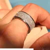 jewelry luxury Full 320pcs white Topaz Simulated Diamond Diamonique 10KT White Gold Filled GF simulated Diamond Wedding Band Ring 5942640