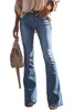 Jeans da donna 2021 Inverno Vita alta Vintage Flare per le donne Campana nera Fondo Denim Skinny Donna Plus Size Pantaloni larghi femminili