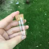 10 ml Küçük Test Tüpü Cork Stoper ile Cam Baharat Şişeleri Konteyner Kavanoz 24 * 40mm DIY Zanaat Şeffaf Düz Cam Şişe HHA1550