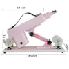 Ensemble de machines sexuelles automatiques roses, mitrailleuse rétractable de 6 cm avec 2 tiges d'extension de gode, vitesses réglables, Love Machines Sex Toy3998433