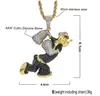 Europäische und amerikanische neue Popeye-Seemann-Anhänger-Halskette mit Mikro-Intarsien-Zirkon, echte Vergoldung, Hip-Hop-Rap-Schmuck9664374