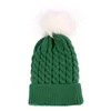 2020 nouveau noël bébé tricot casquettes hiver solide pompon chapeaux noël nourrissons bonnet casquettes plus chaud chapeau M2554