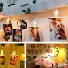 LED String Lights Photo Clip Fairy Light LEDs Gadget Battery Outdoor Heeded Garland Boże Narodzenie Decoration Party Wesele Xmas