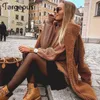 FeGeous Long Faux Fur Winter Jaqueta Casaco Thick Fluffy Mulheres 5 Cores Casacos Streetweat Chic Peles Calavanca