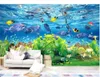 Custom Clear 3D background wall of underwater world 3d ocean wallpapers 3d murals wallpaper for living room