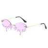 업데이트 된 10 가지 색상 드롭 눈물 rhinestones 여자 선글라스 유행 T 모델 쇼 태양 안경