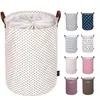 Foldable Storage Basket Portable Storage Bags Kids Toys Storage Bag Bins Printed Sundry Bucket Canvas Handbags Clothing Organizer 1345749