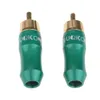 2 peças conector de plugue rca macho de metal áudio dvd vedio cabo de alto-falante adaptador6288732