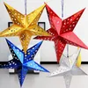 Kerstdecoraties Hollow Star Moon Laser Pentagram Hang Garden Home Hotel Tree Porch Hangt Decor