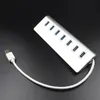 7 poort USB3.0 HUB Kabel Plug High-Speed ​​Adapterlegering Hubs voor PC Harde schijf USB Flash Drive Card Reader Mobiele telefooncamera
