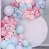 127PCS Białe granatowe balony garland konfetti metalowy złoty pastel balony lateksowe balony baby shower urodziny