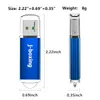 5PCS 64GB USB 3.0 Flash Drives Flash Drive Rectangle Thumb Drives USB Drive3.0 High-Speed 128GB Pen Drives for PC Mac Multicolour