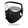 Cyclisme Masque respiratoire Masques Valve Filtre actif Filtre à charbon Masque Vélo poussière avec des masques de protection optique réutilisable visage EEA1914-6