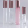 10 ml or rose flacon roller couleur transparente flacon roller crème pour les yeux huile pour les lèvres bouteille d'huile essentielle