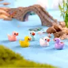 Mini pato resina dura decorações de jardim em miniatura slime encanta de patos figuras micro paisagem aquário boneco ornament diy decor1165744