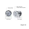 Stud FATE LOVE Earing für Männer Silber Farbe Edelstahl Junge Männliche Ohrringe Charms Modeschmuck Weiß Schwarz49770576380264