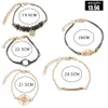 5 pçs / set prata manguito pulseiras feminino bonito mapas simples abacaxi coração borla trança pulseira jóias conjunto de hipoalergênico