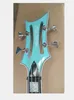 Maßgeschneiderte 4-saitige himmelblaue E-Bass-Gitarre mit Chrom-Hardware und 21 Bünden, China-Bass
