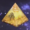 Orgonite Pyramid Tree of Life Energy The Lucky Ceregat Pyramid Energy Converter To Gather Wealth and Prosperity Resin Home Decor Ornament