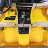 Custom Fit Car Bodenmatten Spezifische wasserdichte PU-Leder umweltfreundliches Material für riesige Automodell und machen 3 Stück vollständige Set-Matte Burgund
