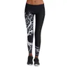 Tenues de yoga femmes arbre imprimé pantalons de sport entraînement gym fille exercice athlétique push up leggings noir gris blanc