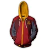 The Last Airbender Aang Cosplay Daily Costume Zipper Hooded 3D Impreso Chaqueta con capucha Ropa deportiva Casual Sudaderas Top