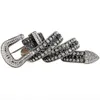 Western Cowgirl and Cowboy Bling Bling ovski Rhinestones Belt Studded Belt Removable Buckle for Women and Men5720142