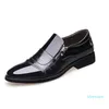 Gorąca sprzedaż-męska Buty Klasyczne Moda Dress Buty Formalne Pionted Toe Office Oxford Zip PU Leather Duży rozmiar 38-48 Męskie obuwie