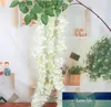 100 pezzi 1,6 metri di lunghezza elegante fiore di seta artificiale glicine vite rattan per centrotavola matrimonio decorazioni bouquet ghirlanda ornamento per la casa