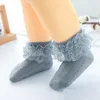 Baby Girl Socks Lace Filly Newborn Sock Ruffled Newborn Tutu Socks Solid Ankel Sock Princess Dance Footwear 6 Colors DW57509496216