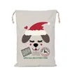 Christmas Gift Bags Cotton Canvas Bag Santa Sacks Monogrammable Santa Sack Drawstring Bag Christmas Decorations Santa Claus Deer ZY474