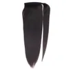10 класс Virgin бразильских человеческих волос Ponytail Толстых Концы клип в наращивании волос Slik Straight 120g хвостик волосы